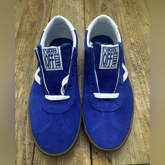 New Vans Blue Sports Low Suede Shoes Men’s 6.5 Women’s 8 - Picture 2 of 7
